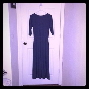 Maxi dress in dusty blue. Petite, small. Worn once